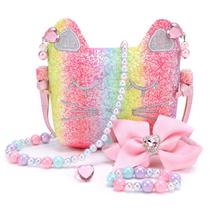 Bolsa mibasies para meninas Dress Up Jewelry Pink Rainbow