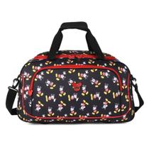 Bolsa Mickey de Viagem Estampada em Tecido Unissex