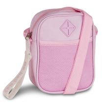 Bolsa Mini Bag Rosa Transversal Unissex Alça Regulável Clio