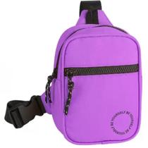 Bolsa Mini Bag Roxa Transversal Unissex Alça Regulável