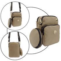 Bolsa mini bag transversal mais porta moeda