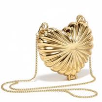 Bolsa Mini De Forma De Coração Detalhado Acrilico Para Ombro