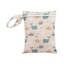 Bolsa Mini Impermeável Para Bebê 18x25CM Com Estampa HappyFlute, Design De Botão Único, Reutilizável