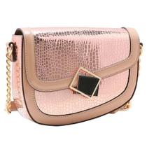 Bolsa Minibag Chenson Feminina Metalizado Transversal Dourada 3483515