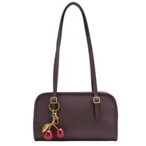 Bolsa MINKARS Swing Bag em material vegano com pingente de cereja Bolsa MINKARS Swing Bag em material vegano com pingente de cereja