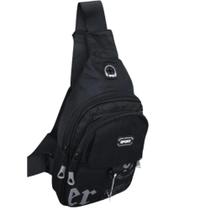 Bolsa Mochila Bag Transversal Pochete Alça única Saída Usb Preto Bolsa Mochila Bag Transversal Pochete Alça única Saída Usb Preto