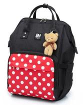 Bolsa mochila bebê maternidade bh travel impermeável bolinhas brancas Bolsa mochila bebê maternidade bh travel impermeável bolinhas brancas