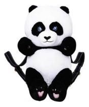 Bolsa Mochila Cabe Celular Pelúcia Urso Panda Fofinho 33 Cm