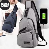Bolsa Mochila com entrada para carregador usb Mochila Trabalho escola Faculdade