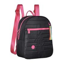 Bolsa Mochila De Costas Em Nylon Oficial Luluca Lu2864 Preto