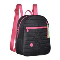 Bolsa Mochila de Costas em Nylon Oficial Luluca LU2864 Preto Bolsa Mochila de Costas em Nylon Oficial Luluca LU2864 Preto