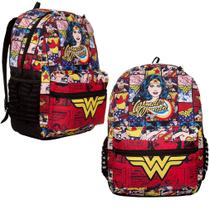 Bolsa Mochila de Costas Menina Mulher Maravilha Resistente