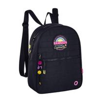 Bolsa Mochila De Costas Preta De Nylon Luluca - Semax