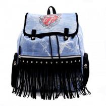 Bolsa Mochila De Costas The Rolling Stones Com Franjas - Pcf Global