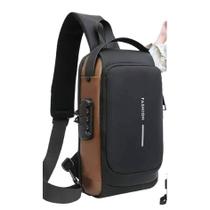 Bolsa Mochila De Ombro Anti-roubo Transversal Usb Pochete Bolsa Mochila De Ombro Anti-roubo Transversal Usb Pochete
