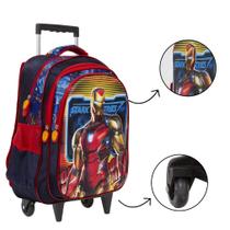 Bolsa Mochila Escolar Grande Homem De Ferro 3D Rodas Barata Bolsa Mochila Escolar Grande Homem De Ferro 3D Rodas Barata