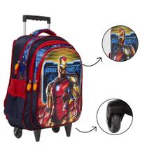 Bolsa Mochila Escolar Grande Homem De Ferro 3D Rodas Barata Bolsa Mochila Escolar Grande Homem De Ferro 3D Rodas Barata