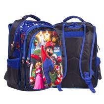 Bolsa Mochila Escolar Menino Desenho Super Mario 3D Passeio