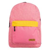 Bolsa Mochila Escolar Rosa com Poá Feminina Bolsa Mochila Escolar Rosa com Poá Feminina