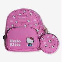 Bolsa Mochila Fashion Infantil C/ Bolsinha Hello Kitty