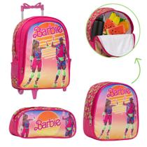 Bolsa Mochila Feminina Barbie Juvenil G Rodinhas Resistente