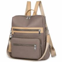 Bolsa Mochila Feminina Com Alça Transversal e Costas Antifurto Impermeável Passeio Escola Trabalho Bolsa Mochila Feminina Com Alça Transversal e Costas Antifurto Impermeável Passeio Escola Trabalho
