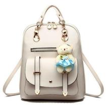 Bolsa Mochila Feminina Com Chaveiro Urso material sintético BL1201 - Kingleen