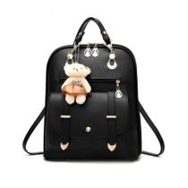 Bolsa Mochila Feminina Com Chaveiro Urso material sintético reforçada BL1201 - Kingleen