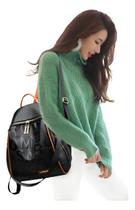 Bolsa Mochila Feminina Fashion Couro Pu Casual Passeio Escolar