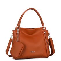 Bolsa Mochila Feminina Grande De Ombro Com Alça Transversal De Couro PU TM9034 LING