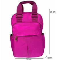 Bolsa Mochila Feminina Grande Nylon Semi-Impermeável Reforçada