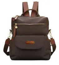 Bolsa Mochila Feminina Impermeável Pavão De Ouro Original Elegante Alto Padrão de Qualidade Acabamento Premium