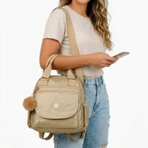 Bolsa Mochila Feminina Nylon Leve Casual Elegante Moderna Bolsa Mochila Feminina Nylon Leve Casual Elegante Moderna