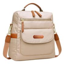 Bolsa Mochila Feminina Pavão De Ouro Original Elegante Qualidade Acabamento Premium Cáqui Bolsa Mochila Feminina Pavão De Ouro Original Elegante Qualidade Acabamento Premium Cáqui