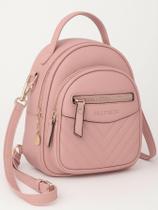 Bolsa Mochila Feminina Transversal Alça Removível - Rosa