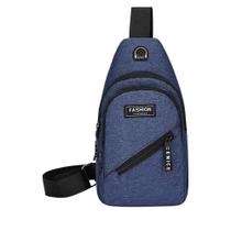 Bolsa Mochila Impermeável Transversal Crossbody Pochete De Peito Portátil Alça única Ajustável Azul Bolsa Mochila Impermeável Transversal Crossbody Pochete De Peito Portátil Alça única Ajustável Azul