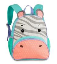 Bolsa Mochila Infantil Escolar Meninas Tema Bichinhos 3D Zebra - Clio