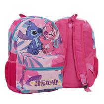 Bolsa Mochila Infantil Menina Passeio Stitch Costa Reforçada