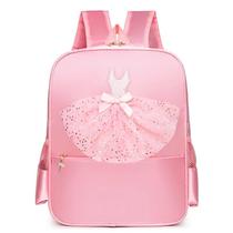 Bolsa Mochila Mala Maleta Casual Passeio Infantil de Menina Bailarina Ballet Lilás e Rosa