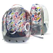 bolsa mochila mala pet para caes gatos visão panorâmica transporte passeio viagens Original Chalesco