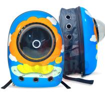 bolsa mochila mala pet para caes gatos visão panorâmica transporte passeio viagens Original Chalesco