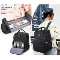 Bolsa Mochila Maternidade Com Berço Dobrável e trocador portátil - M&C Bolsa Mochila Maternidade Com Berço Dobrável e trocador portátil - M&C