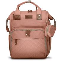 Bolsa Mochila Maternidade Impermeável Menino Menina Rosa - Multmaxx