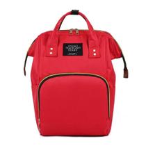 Bolsa Mochila Maternidade Mamadeira Térmica Multifunção VERMELHO
