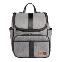 Bolsa mochila maternidade multifuncional lebaby 2 em 1 cinza mescla