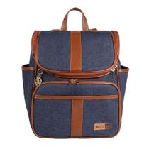 Bolsa mochila maternidade multifuncional lebaby 2 em 1 jeans