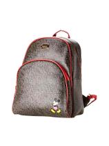 Bolsa Mochila Mickey Mouse Preta Letras Original BMK78592