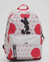 Bolsa Mochila Mickey Mouse Vermelha Bege Original