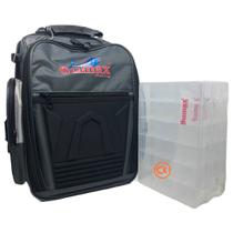 Bolsa mochila pesca sumax sm-1203 cinza c/3 estojos para iscas - carretilhas - apetrechos Bolsa mochila pesca sumax sm-1203 cinza c/3 estojos para iscas - carretilhas - apetrechos
