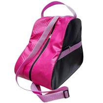 Bolsa Mochila Reforçada Patins Quad Inline-Preto/Rosapink